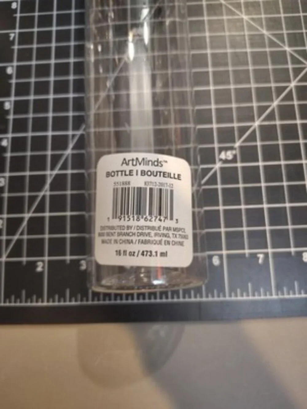 Artminds (Simply Tidy) 16oz Clear Plastic Drinking And Or Arts And Crafts Bottle